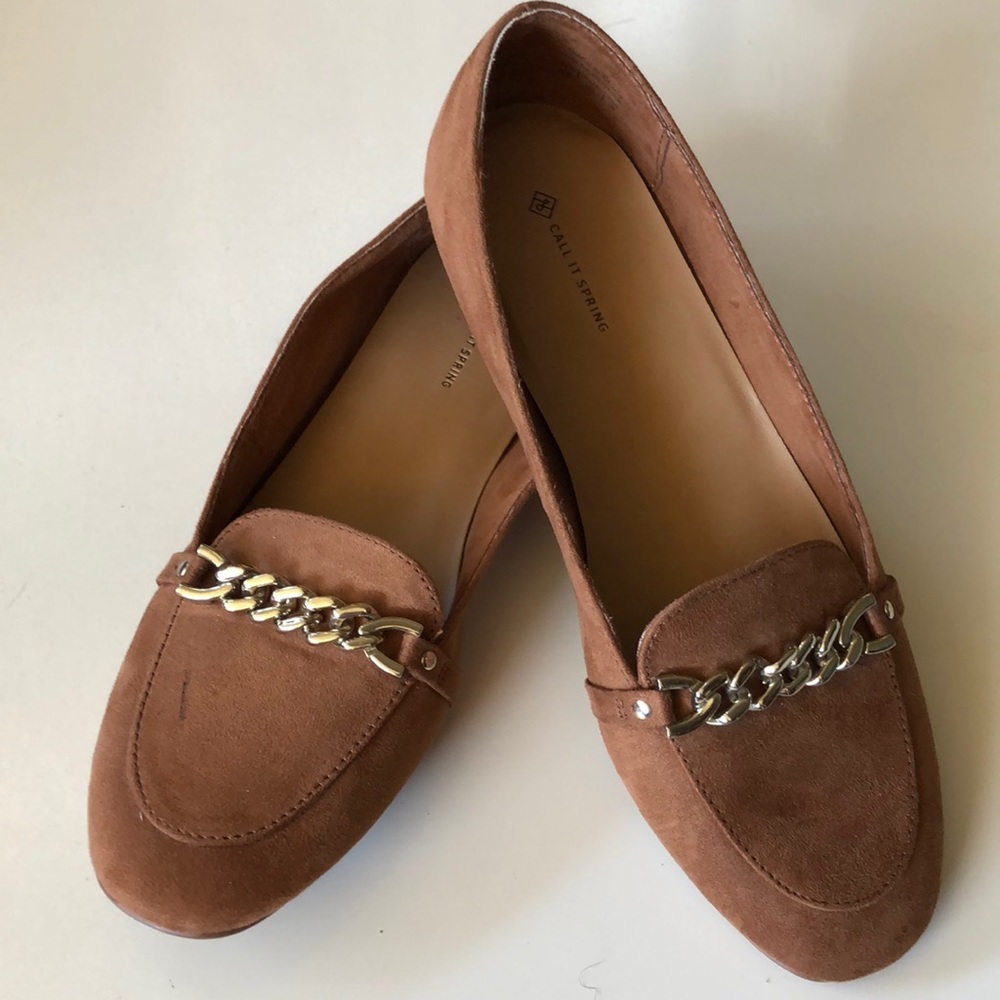 NEW 6.5 CALL IT SPRING FLATS | SUEDE | BROWN |